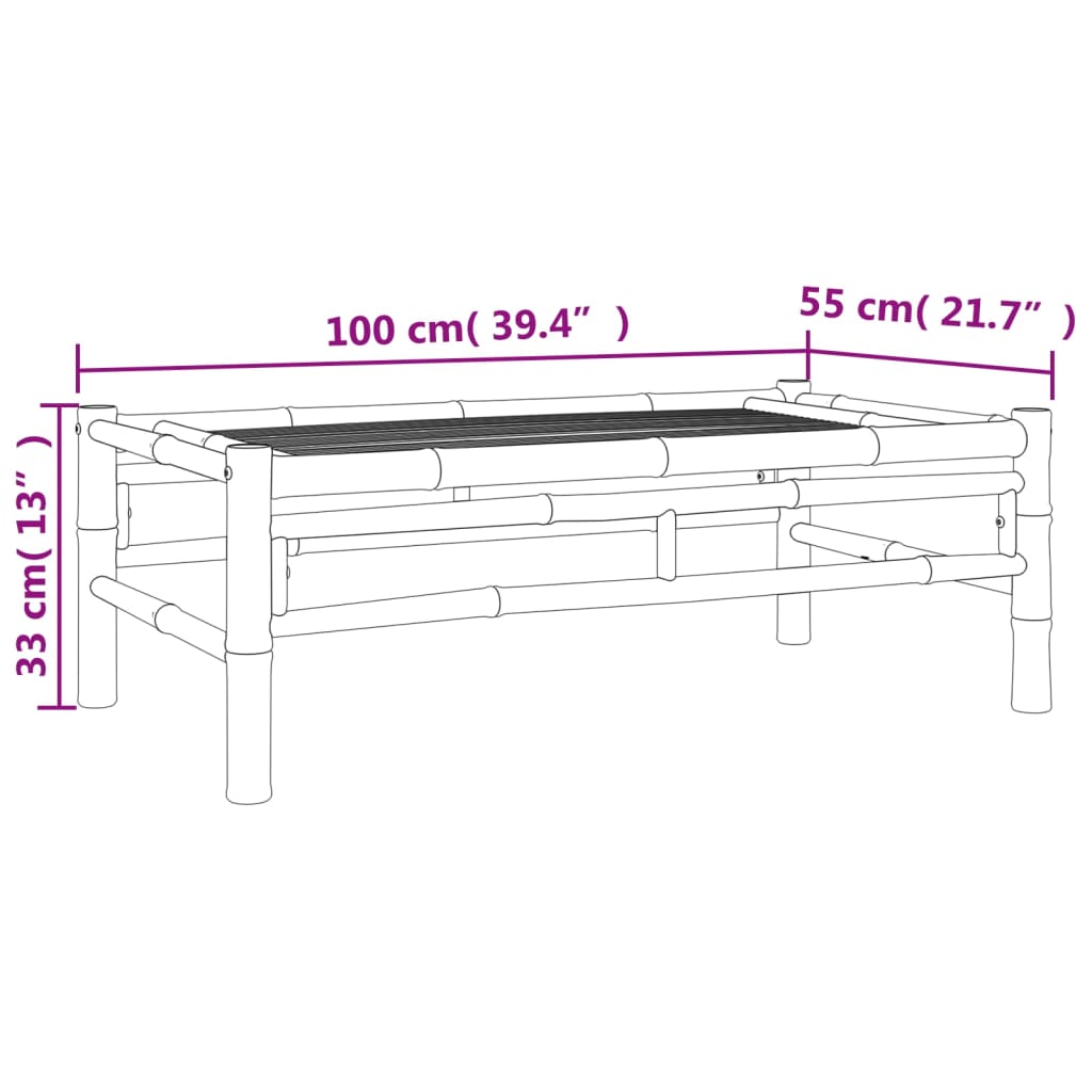 aia kohvilaud, 100 x 55 x 33 cm, bambus