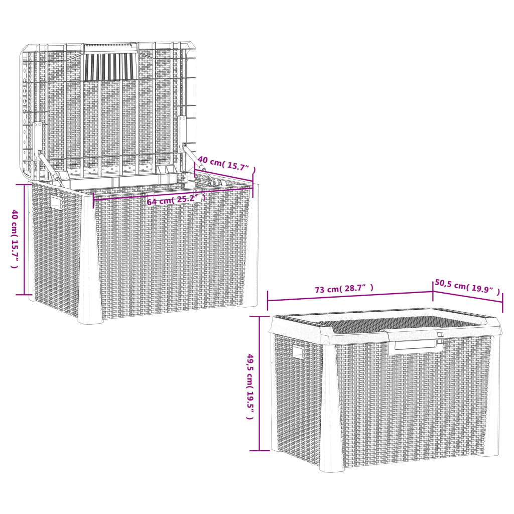 aia hoiukast, antratsiithall, 125 l, PP