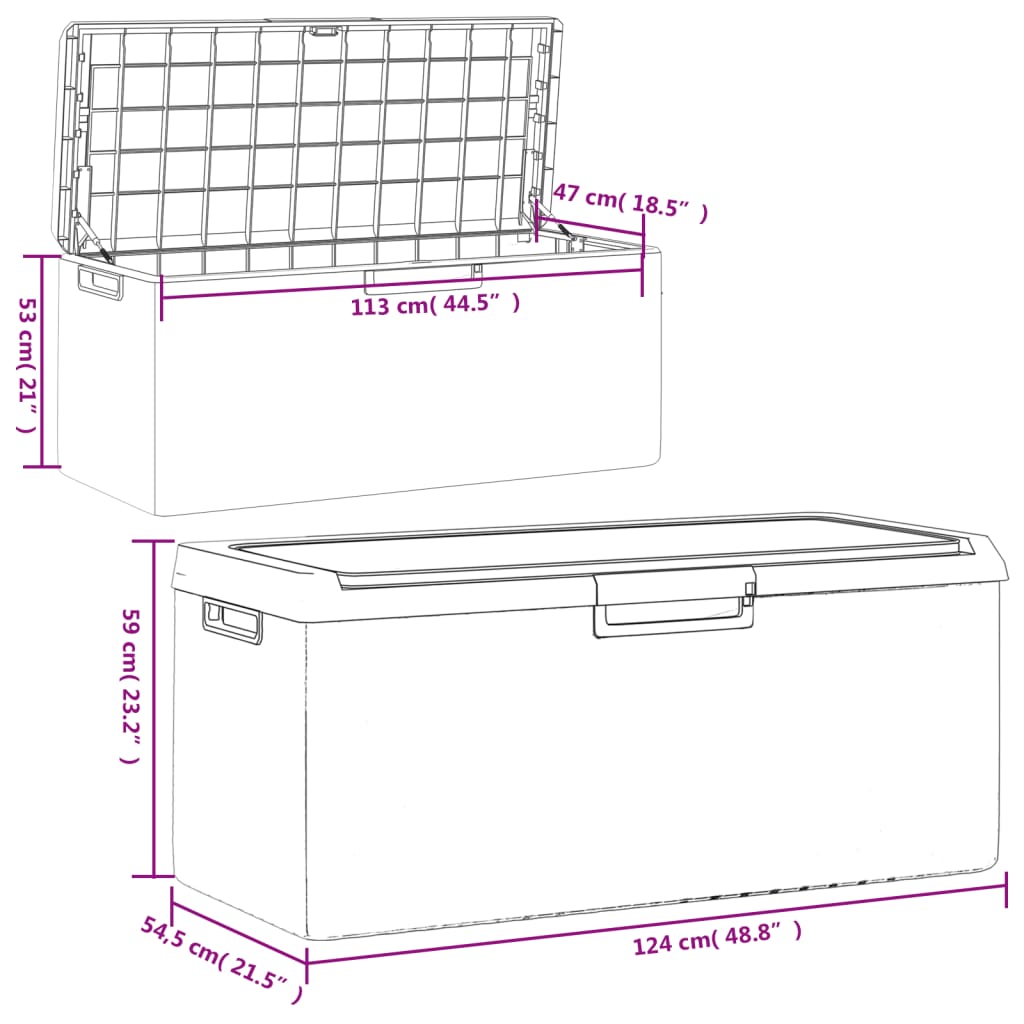 aia hoiukast istmepadjaga, antratsiithall, 350 l, PP