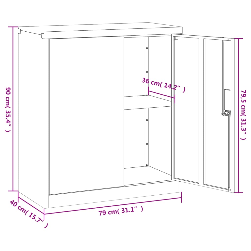 dokumendikapp, antratsiithall, 79 x 40 x 90 cm, teras