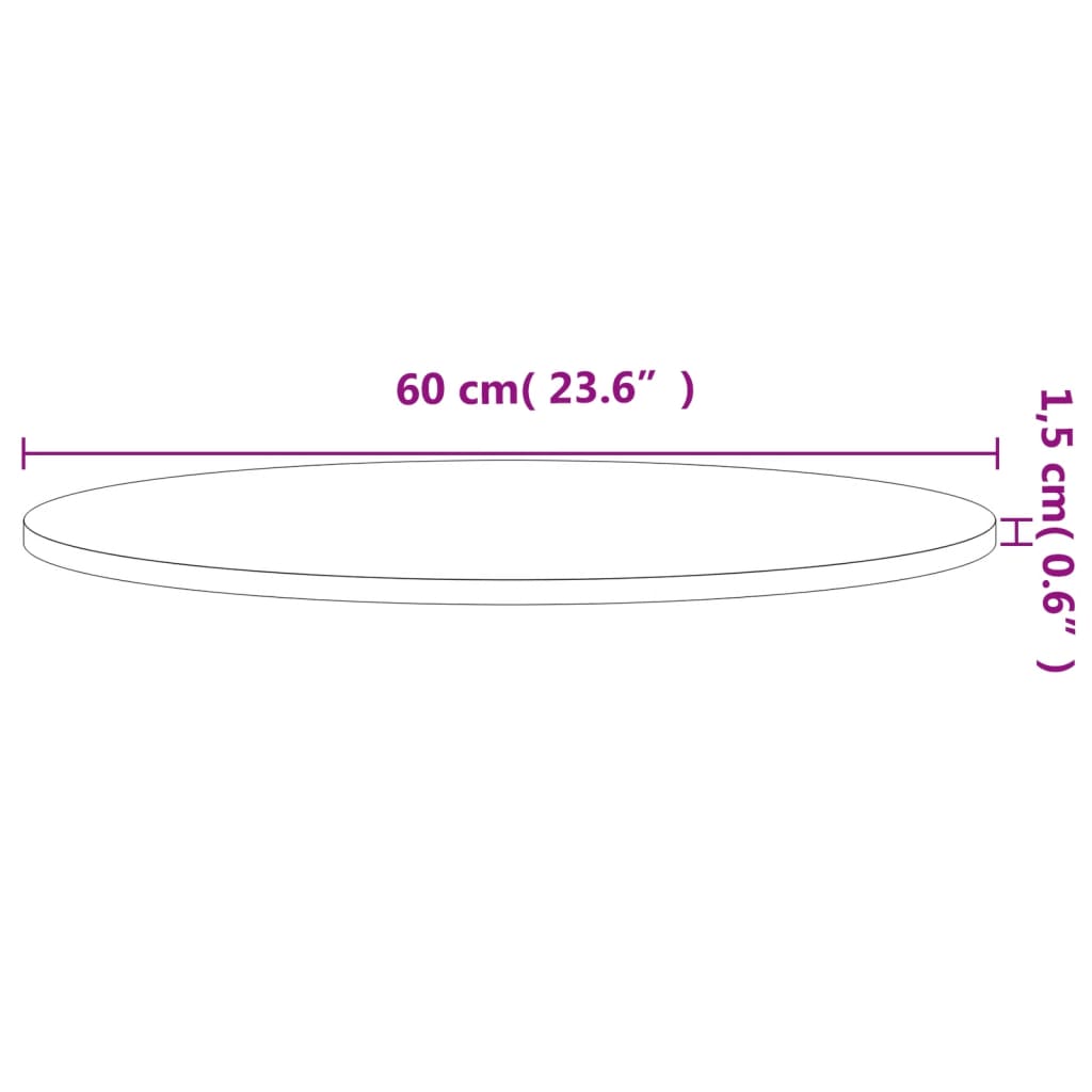 столешница, Ø60x1,5 см, круглая, бук