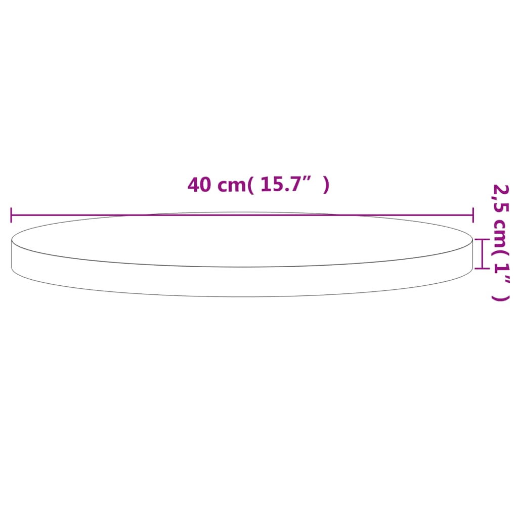 столешница, Ø40x2,5 см, круглая, бук