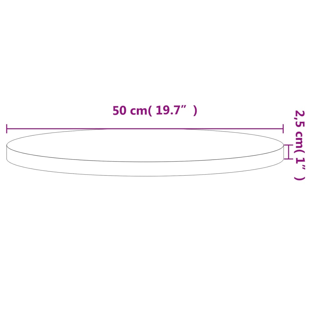 столешница, Ø50x2,5 см, круглая, бук