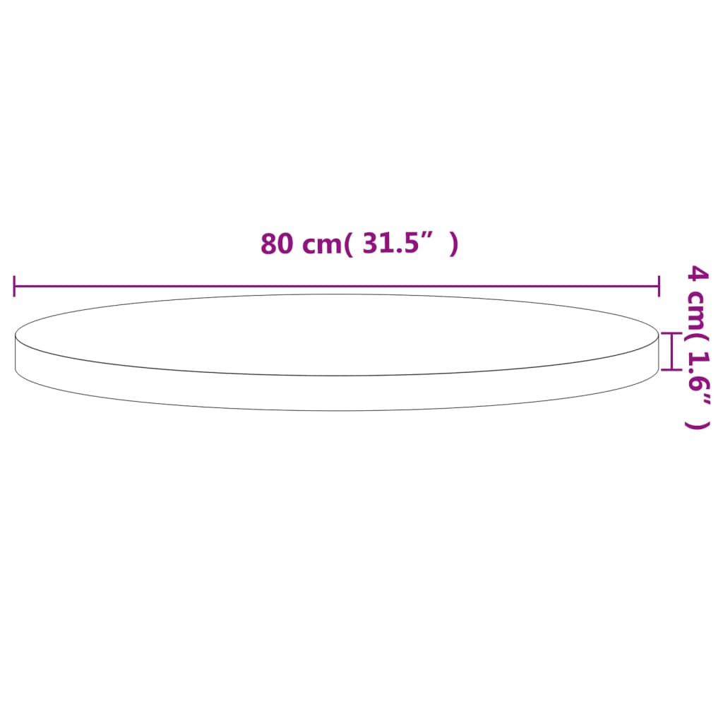 столешница, Ø80x4 см, круглая, бук