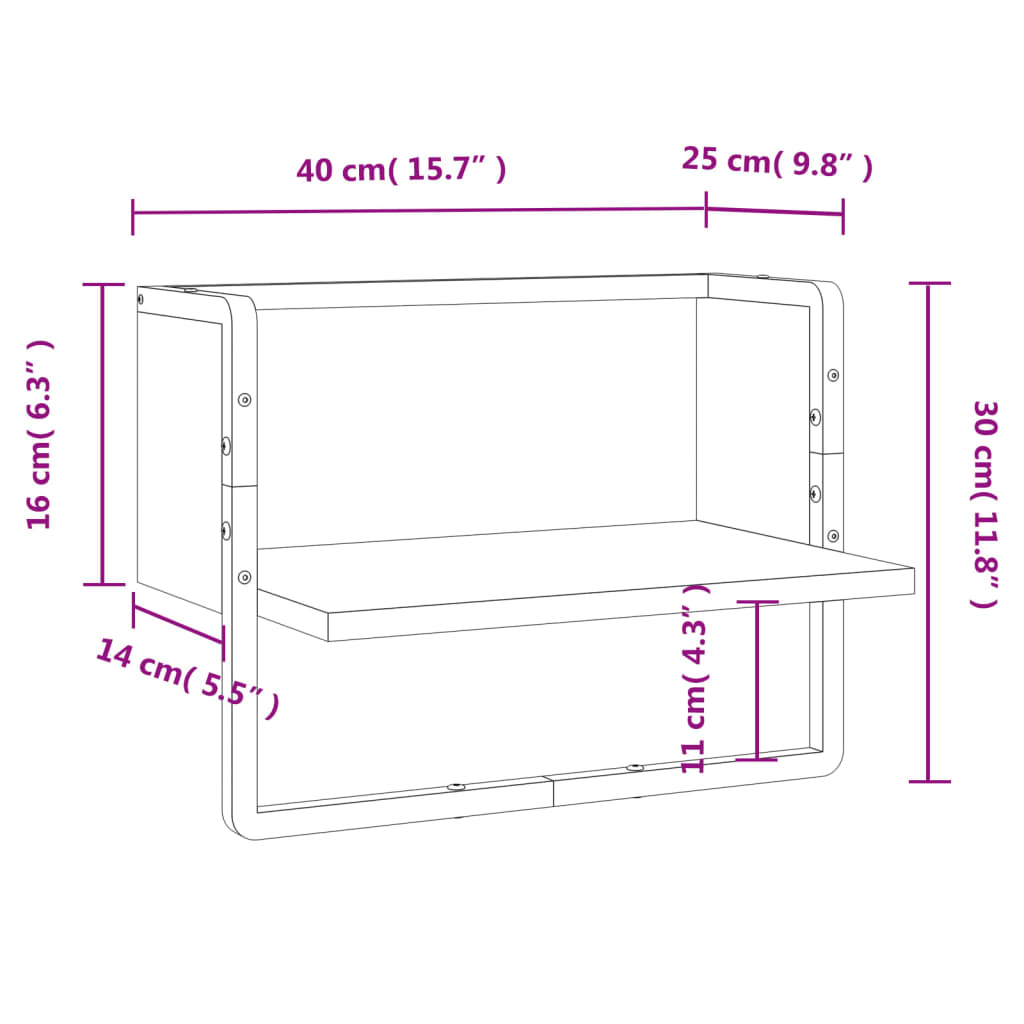 latiga seinariiul, hall Sonoma tamm, 40 x 25 x 30 cm