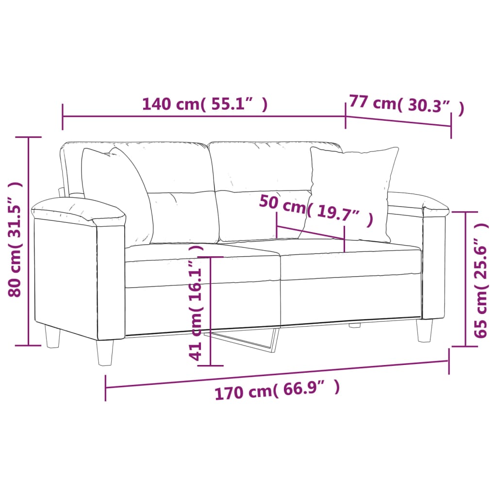 2-kohaline diivan patjadega, tumehall, 140 cm, mikrofiiber