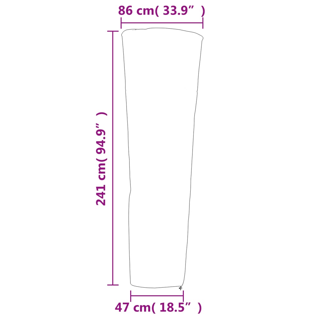 Чехлы для обогревателей 2 шт., пирамидальная форма, 86x47x241см 420D Oxford