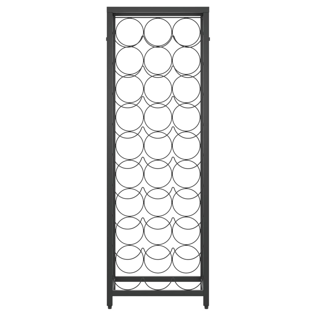 veiniriiul 27 pudelile, must, 34 x 18 x 100 cm, sepistatud raud