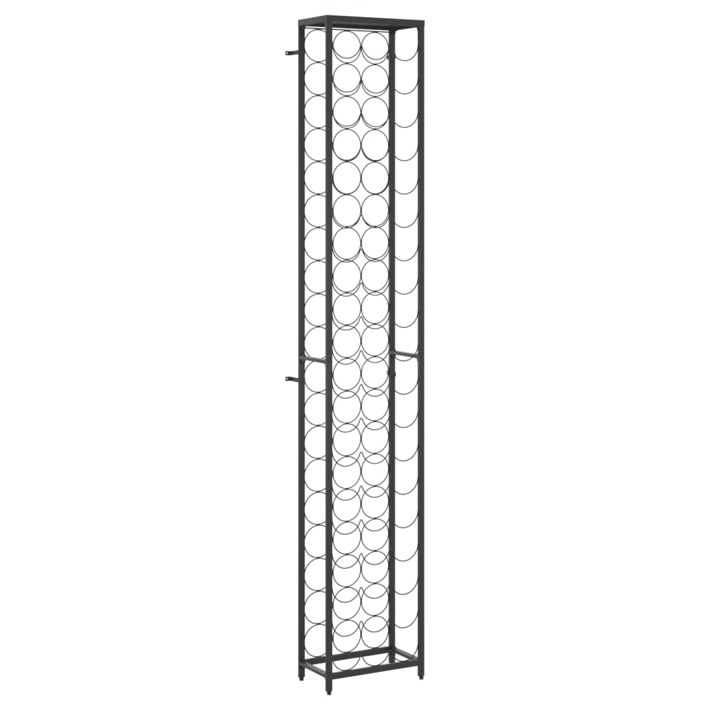 veiniriiul 57 pudelile, must, 34 x 18 x 200 cm, sepistatud raud