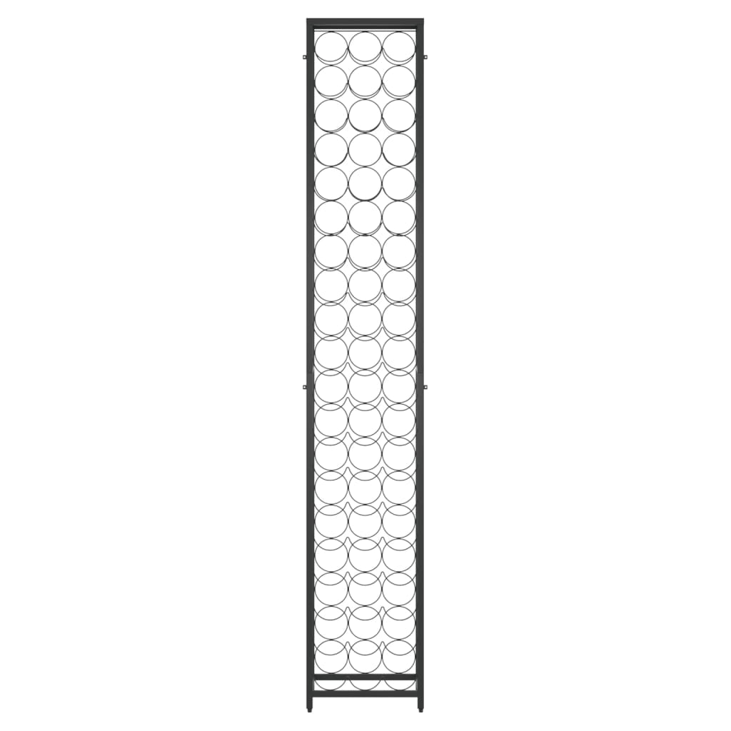 veiniriiul 57 pudelile, must, 34 x 18 x 200 cm, sepistatud raud