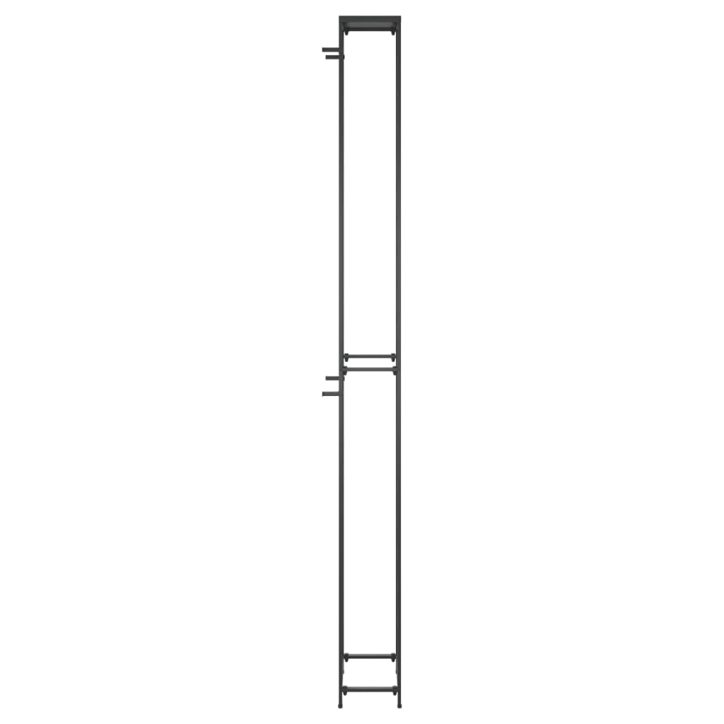 veiniriiul 57 pudelile, must, 34 x 18 x 200 cm, sepistatud raud