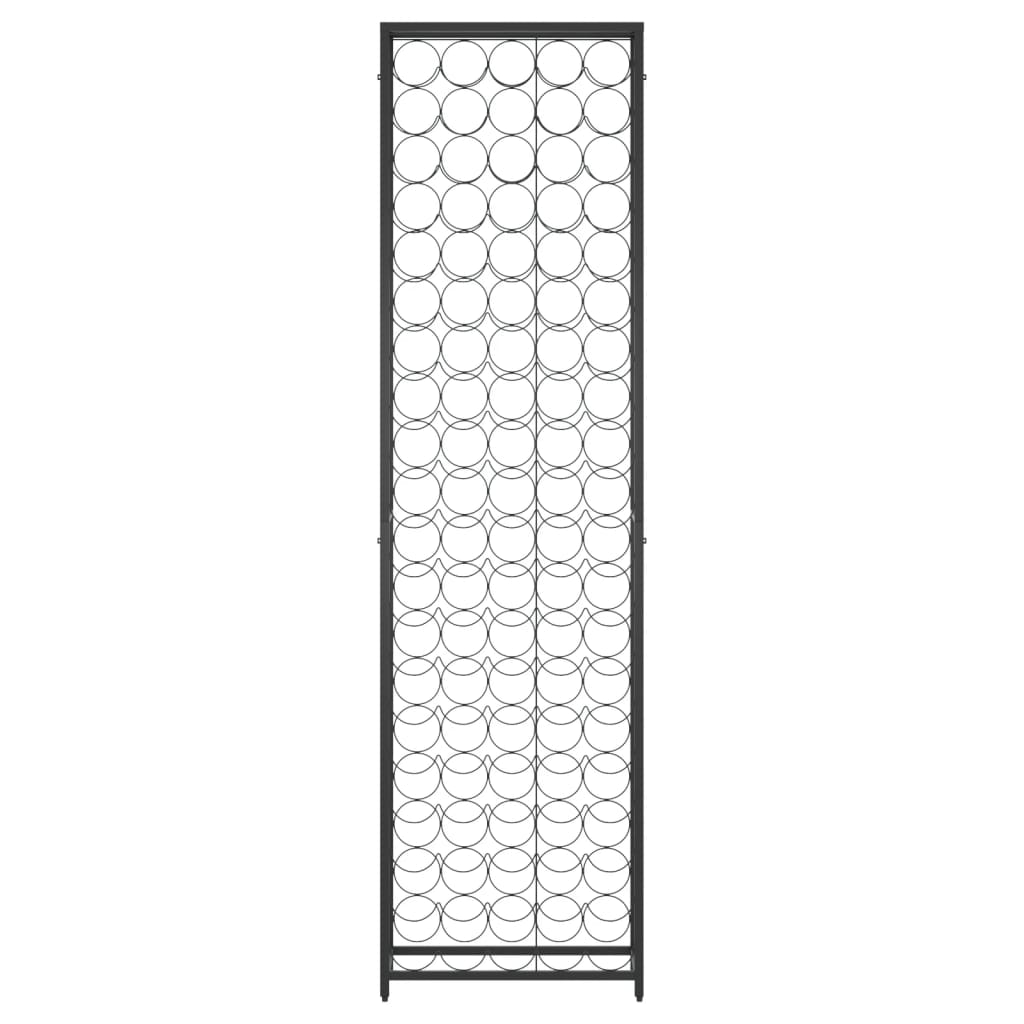 veiniriiul 95 pudelile, must, 54 x 18 x 200 cm, sepistatud raud