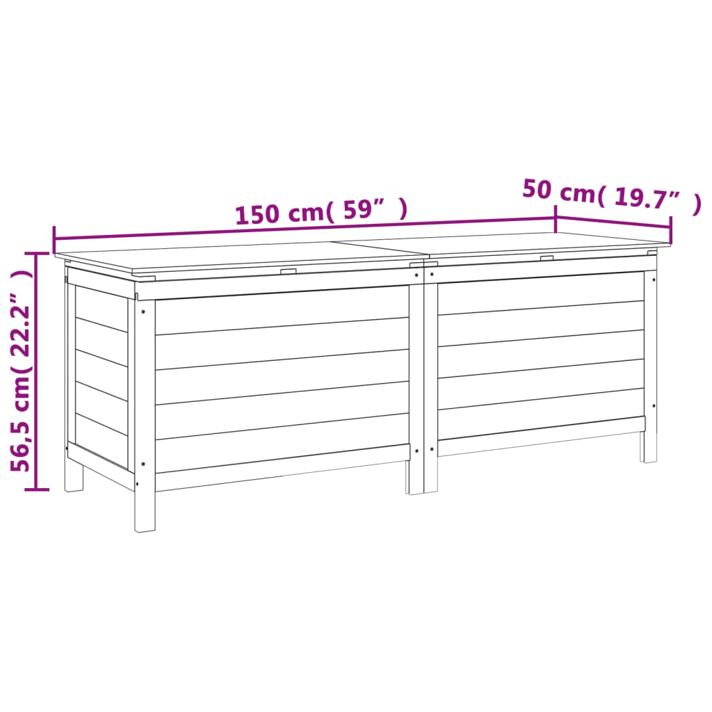 aia hoiukast, valge, 150 x 50 x 56,5 cm, nulupuit