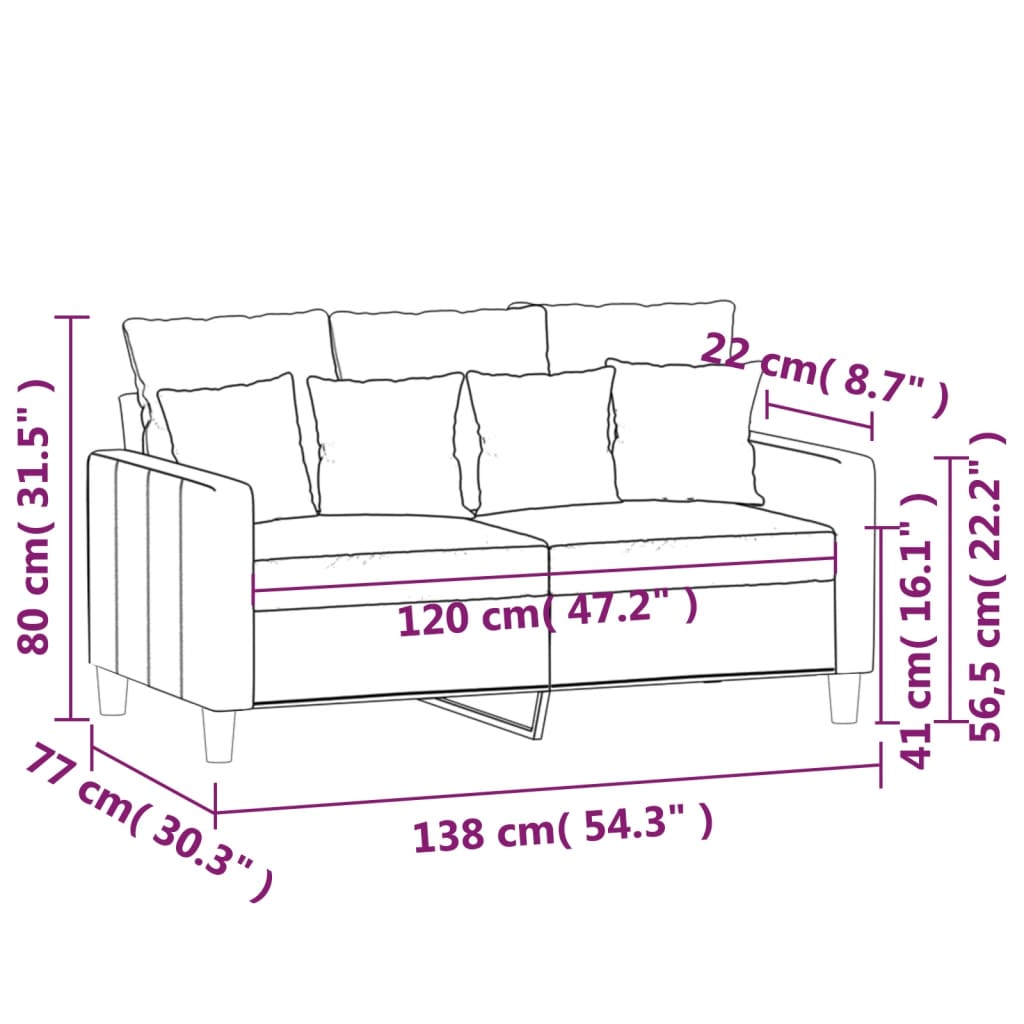 2-kohaline diivan, kollane, 120 cm, samet