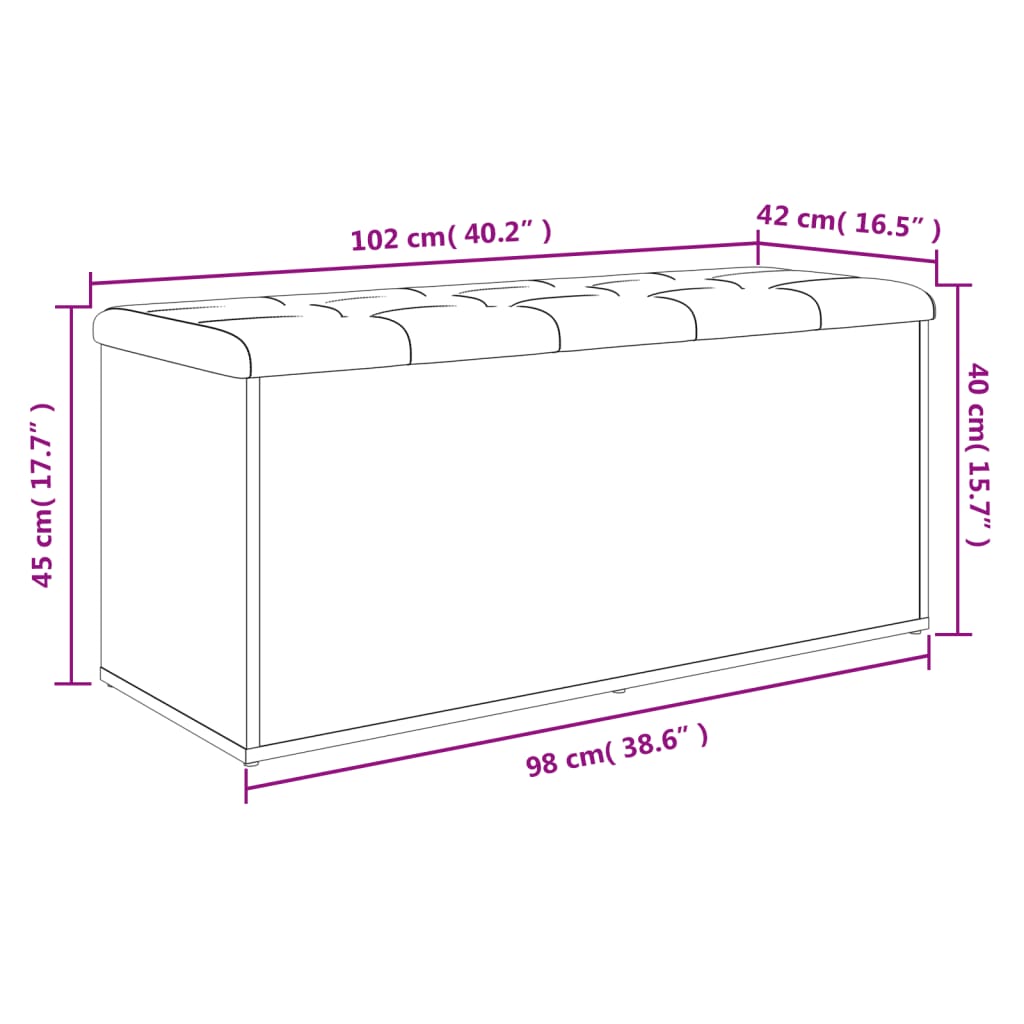 hoiupink, valge, 102 x 42 x 45 cm, tehispuit