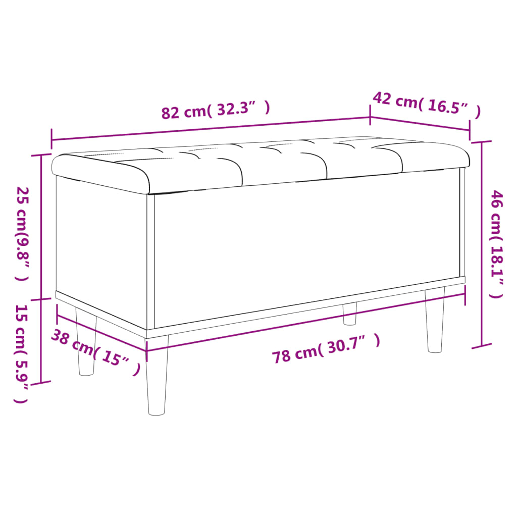 hoiupink, must, 82 x 42 x 46 cm, tehispuit