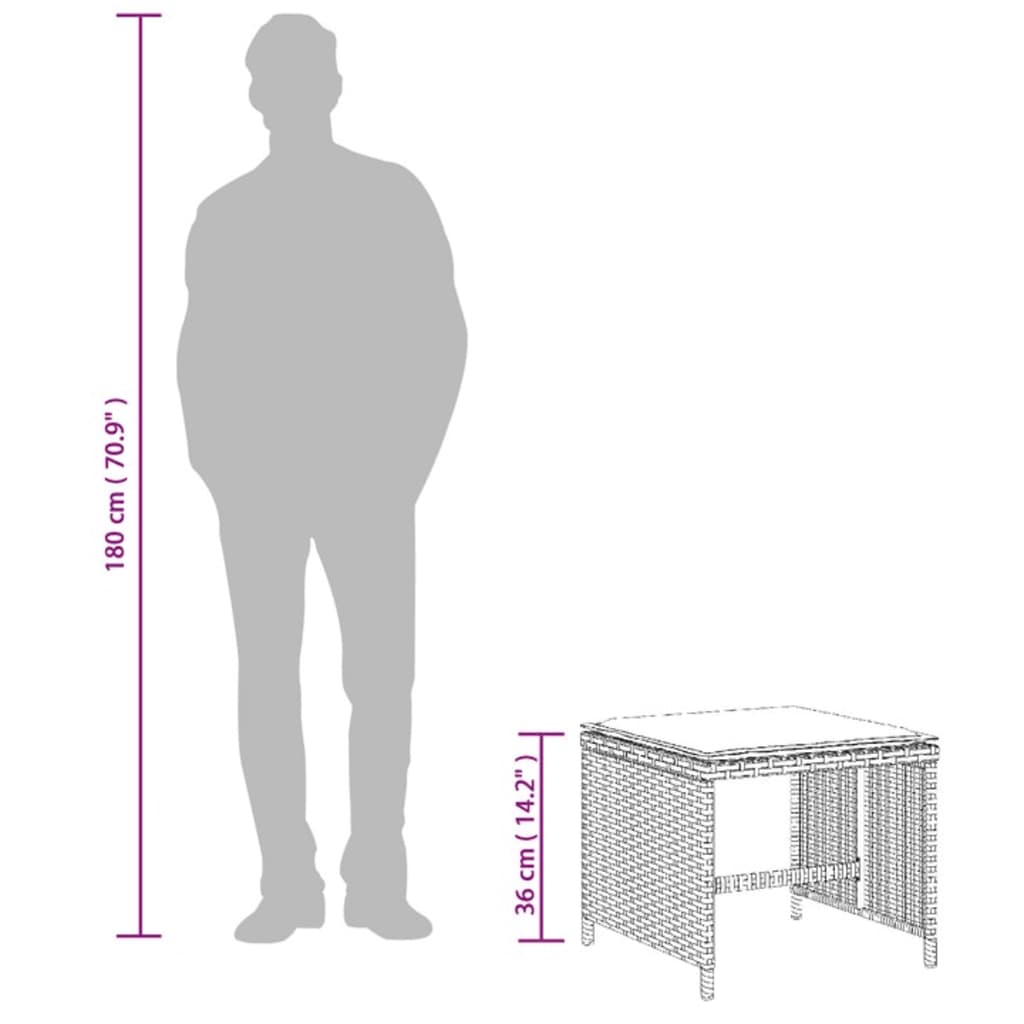 aiatoolid koos istmepatjadega 4 tk, must, polürotang