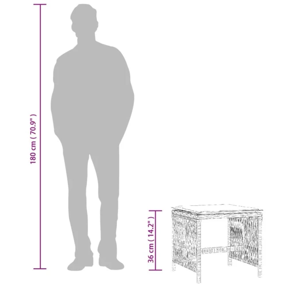 aiatoolid koos istmepatjadega 4 tk, must, polürotang