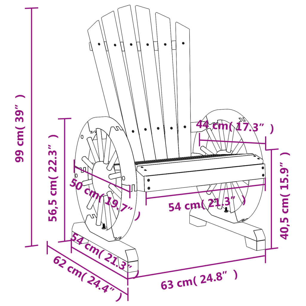 aia Adirondack toolid 2 tk, nulupuit