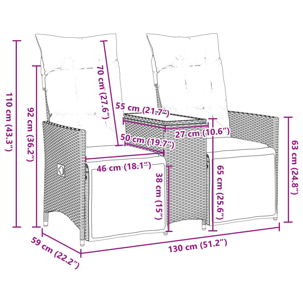 2-kohaline allalastav aiadiivan koos lauaga, hall, PE-rotang