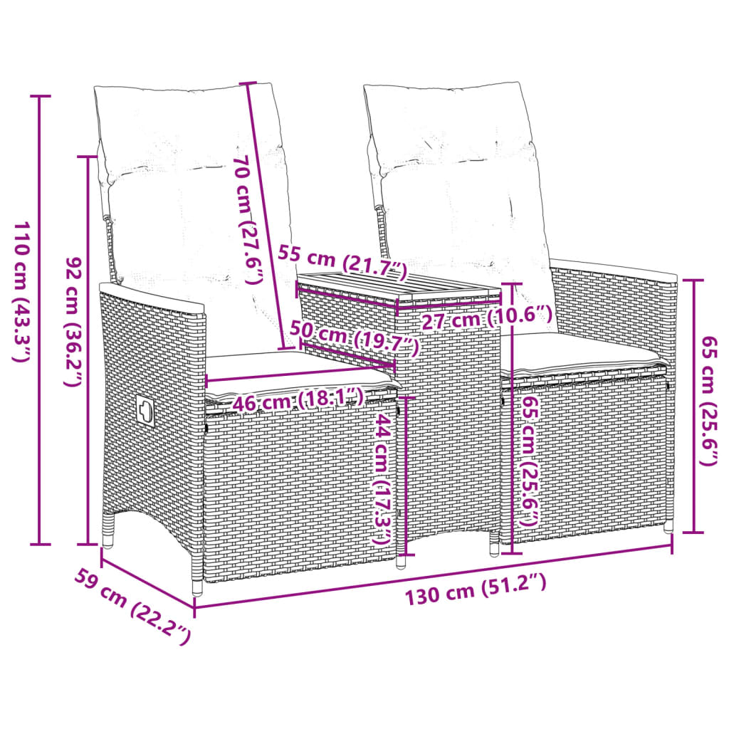 2-kohaline allalastav aiadiivan koos lauaga, hall, PE-rotang