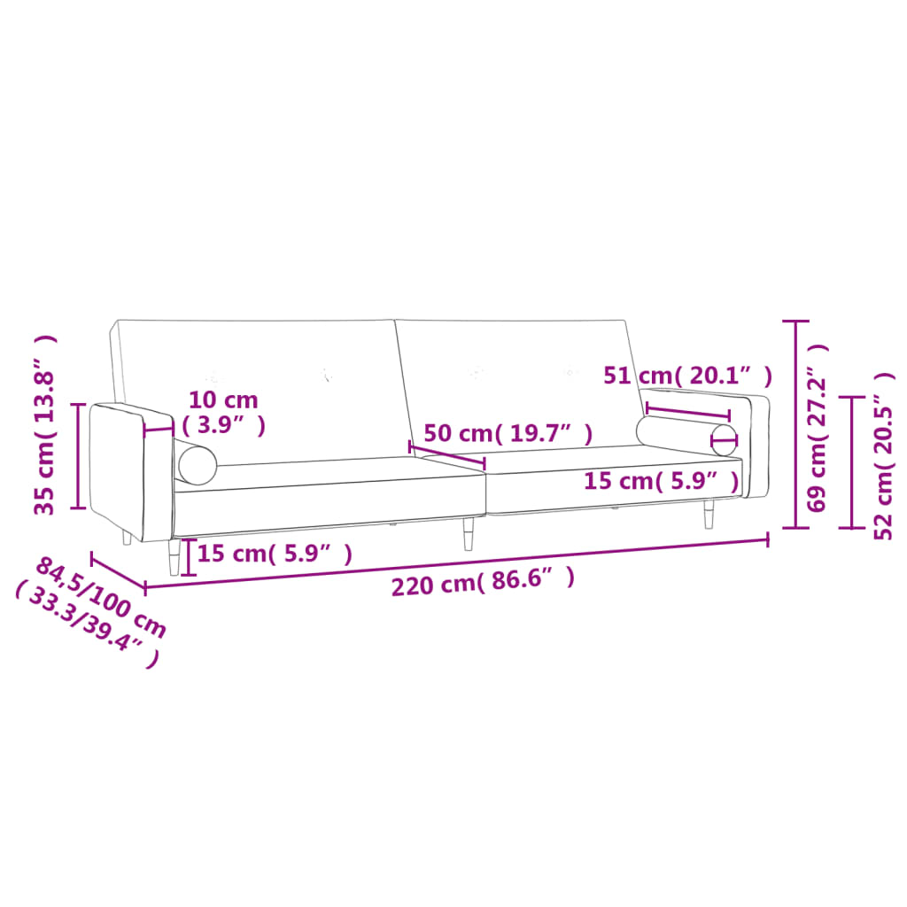 2-kohaline diivanvoodi patjadega, tumehall, samet