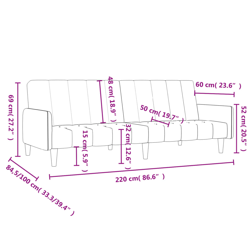 2-kohaline diivanvoodi, kollane, samet