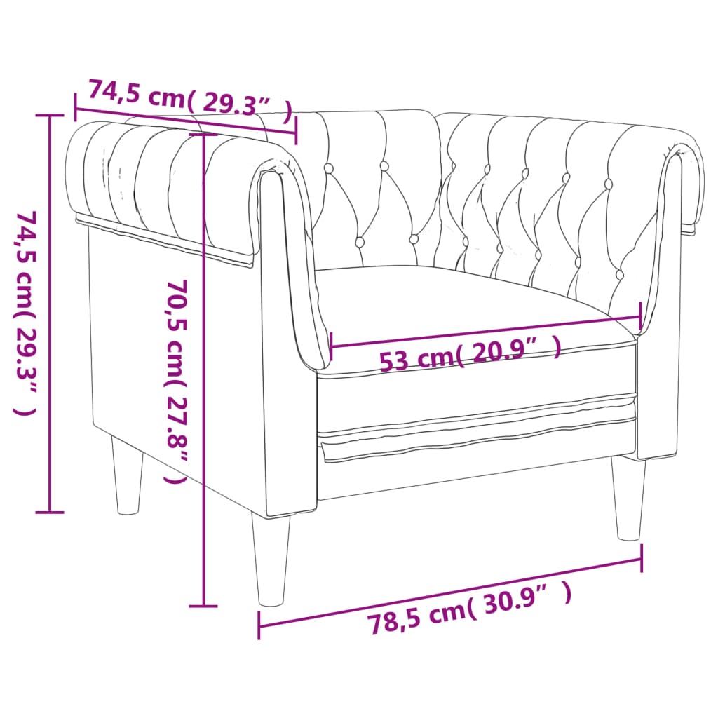 Chesterfield tugitool, tumehall, kangas