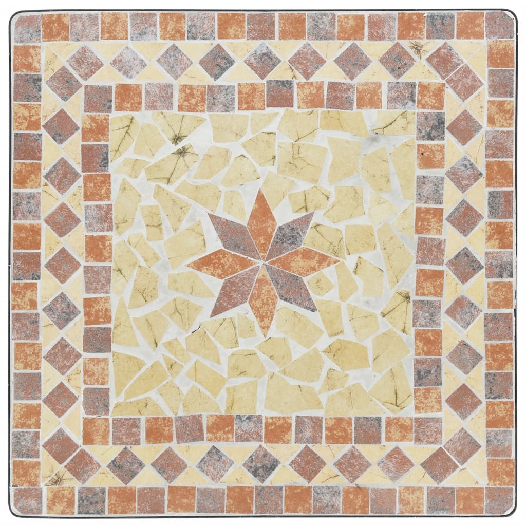 mosaiikplaadiga bistroolaud, terrakota, 60x60x74 cm keraamiline