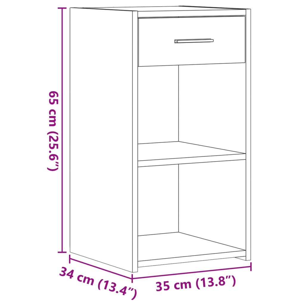 тумбочки прикроватные 2 шт., белые, 35x34x65 см, искусственное дерево