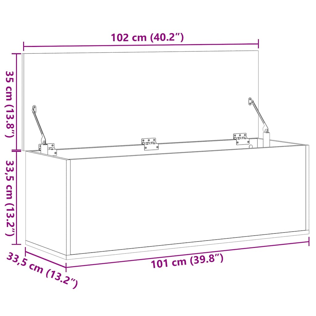 hoiukast, must, 102 x 35 x 35 cm, tehispuit