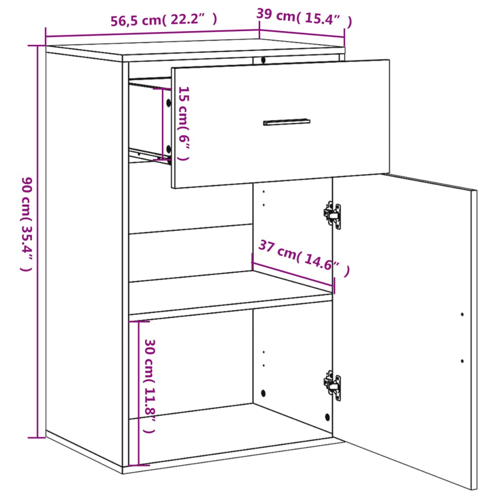 hoiukapp, must, 56,5 x 39 x 90 cm, tehispuit