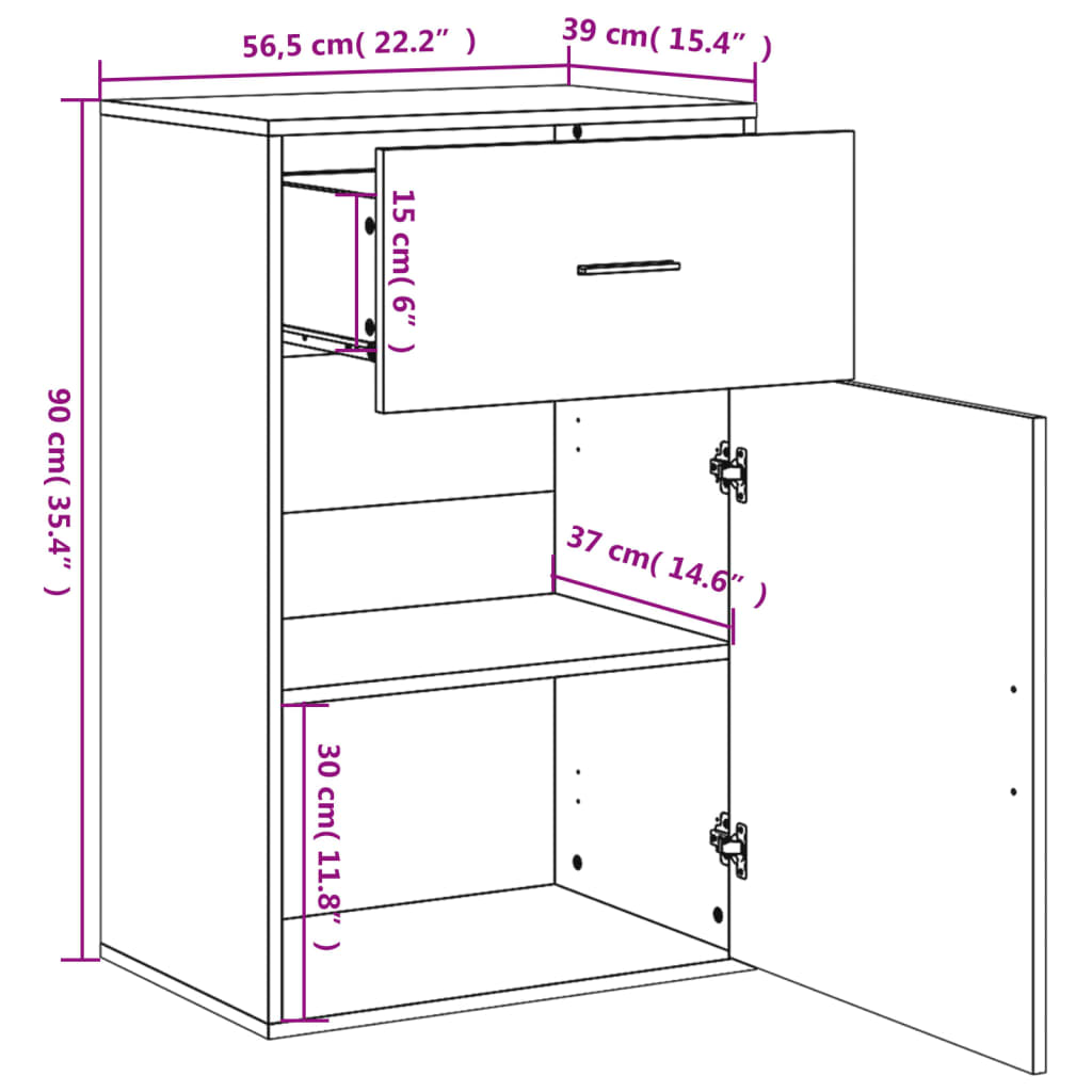 hoiukapp, betoonhall, 56,5 x 39 x 90 cm, tehispuit