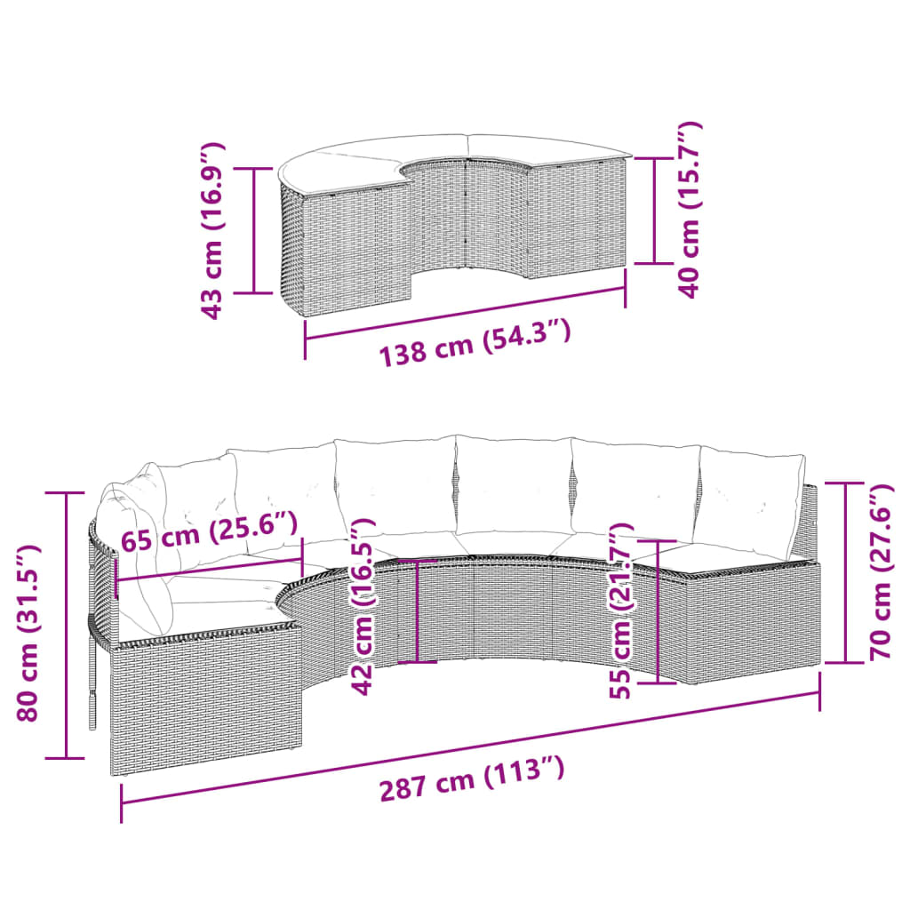 2-osaline aiadiivanite komplekt, poolümar, hall, polürotang