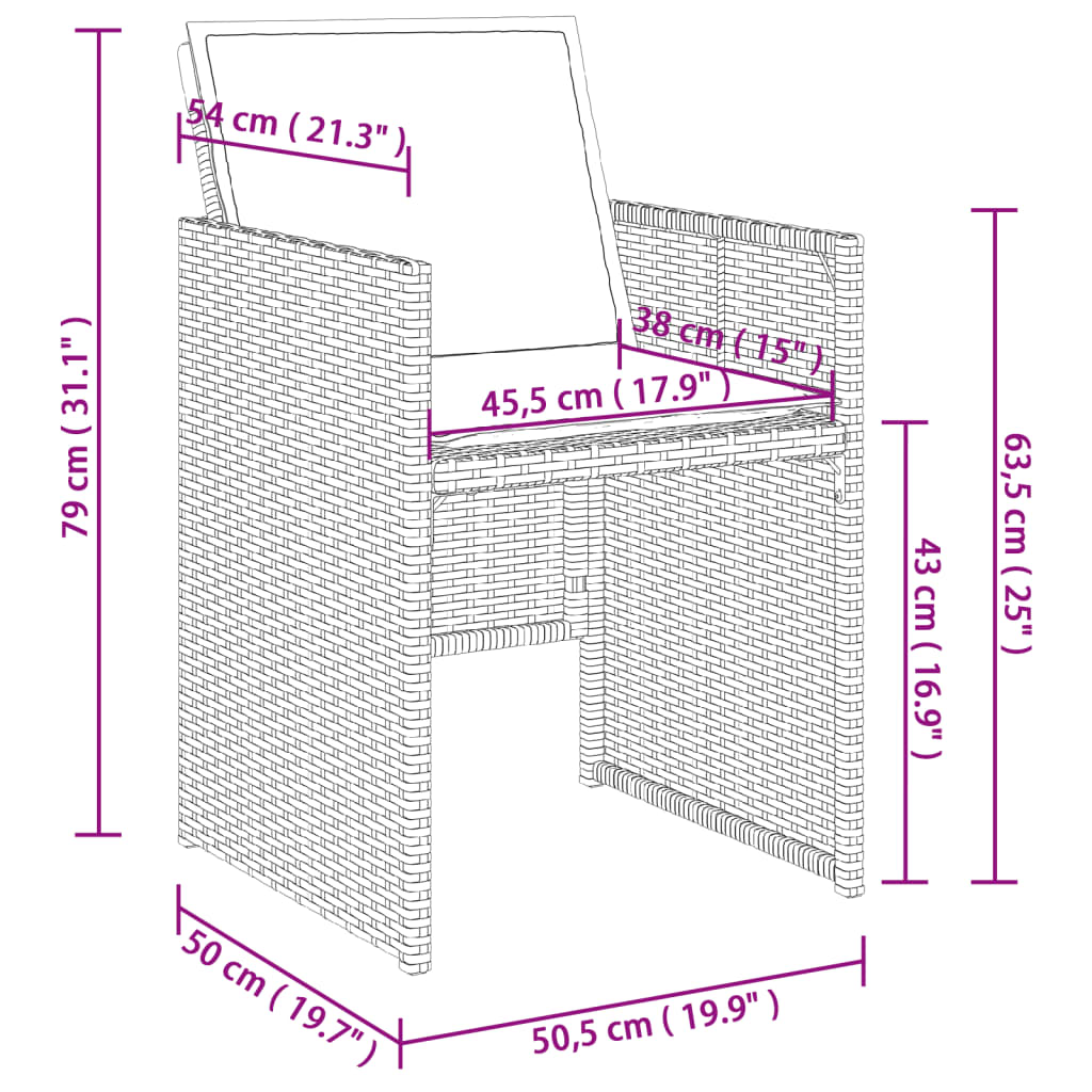 aiatoolid patjadega 4 tk, hall, polürotang