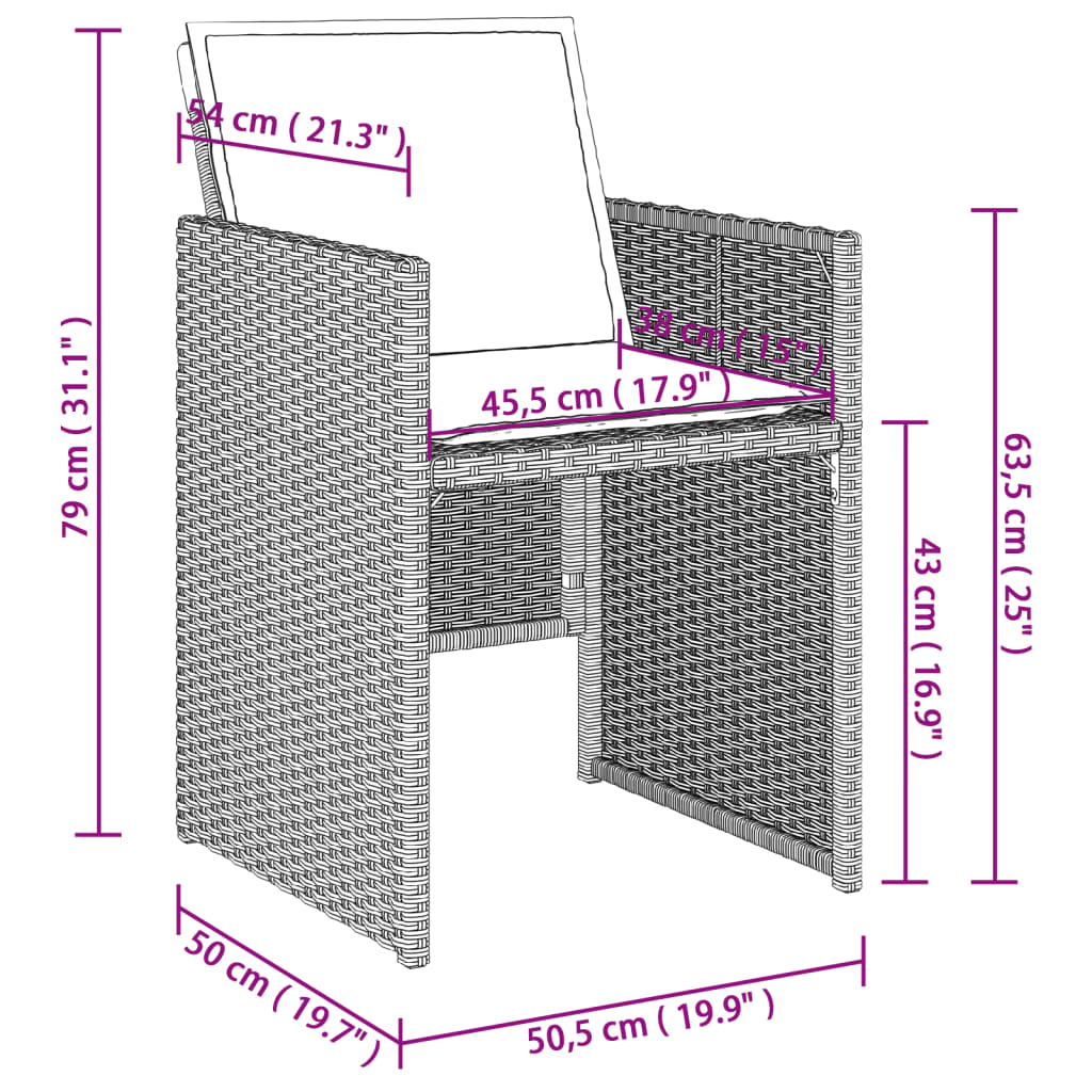 aiatoolid patjadega 4 tk, helehall, polürotang