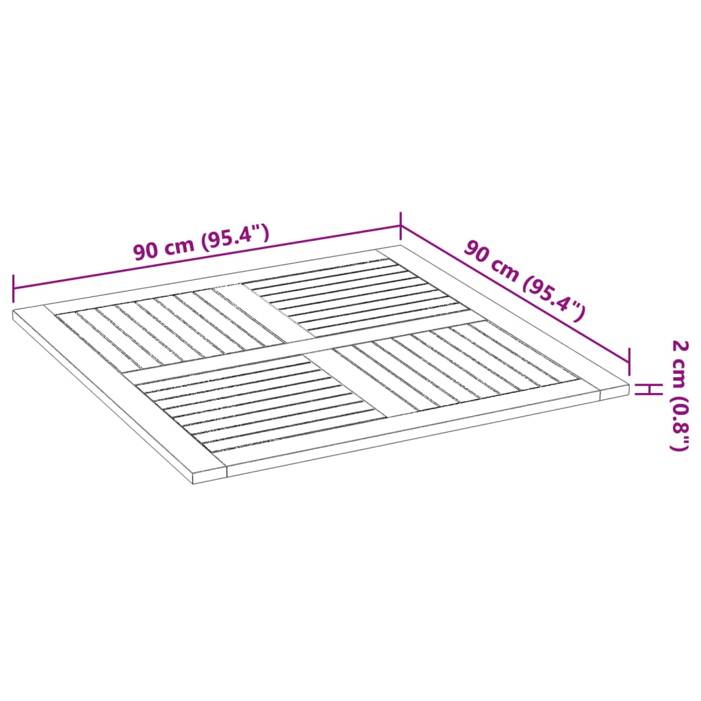 столешница, 90x90x2,2 см, квадратная, дерево акации