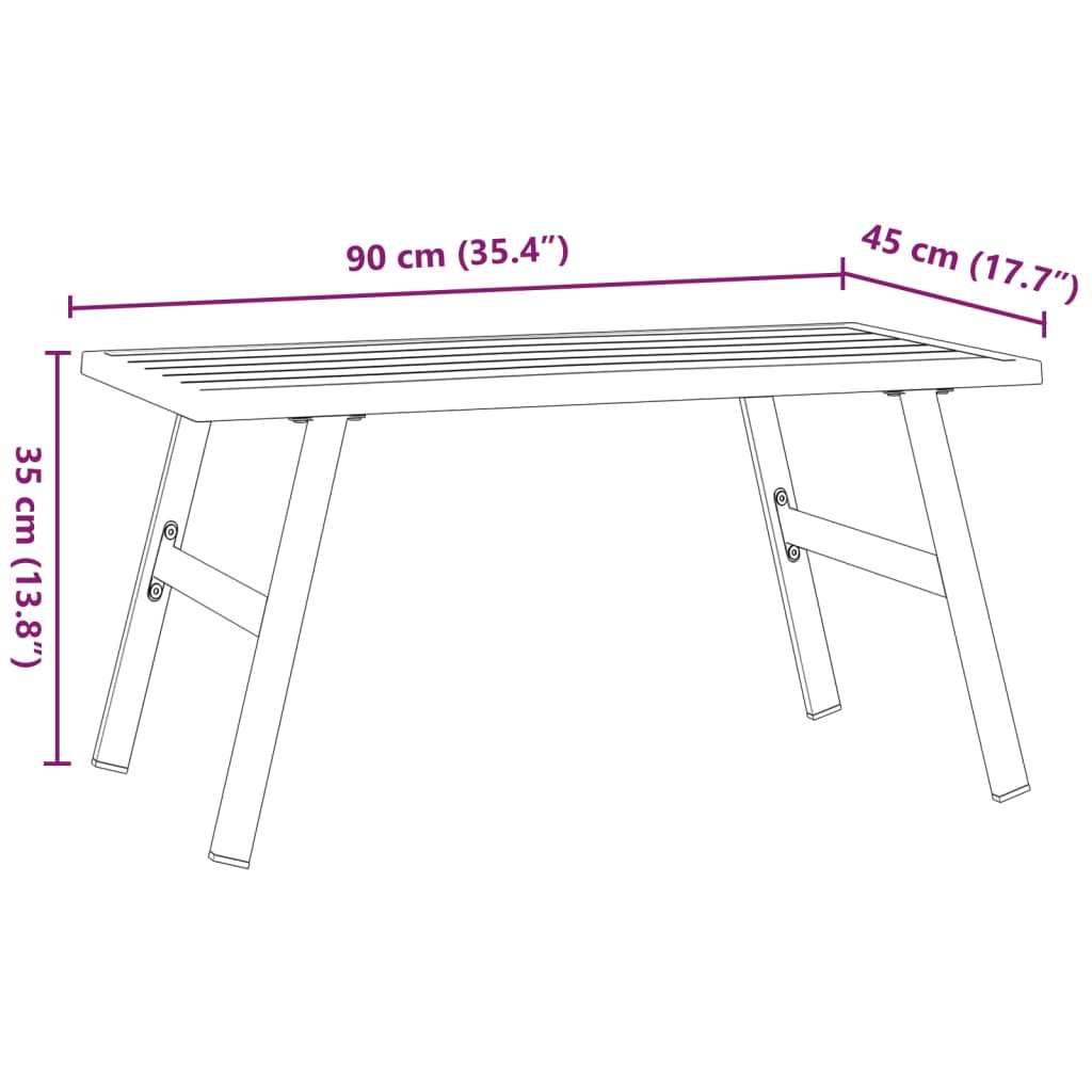 aia kohvilaud, must, 90 x 45 x 35 cm, pulbervärvitud teras