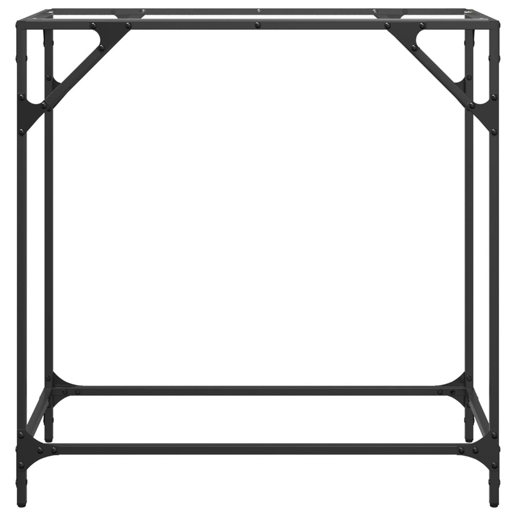 журнальный столик, прозрачная стеклянная столешница, 80x35x81 см, сталь