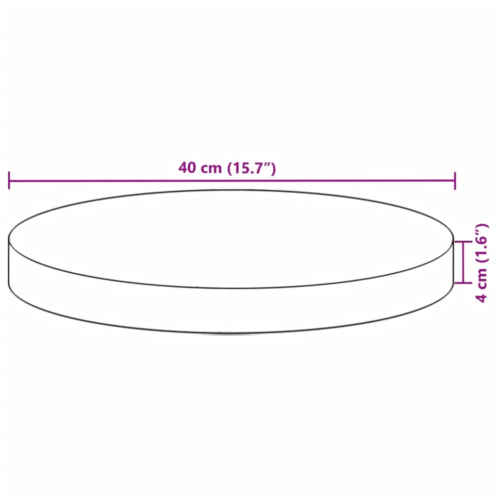 круглая столешница, Ø40x4 см, дерево акации