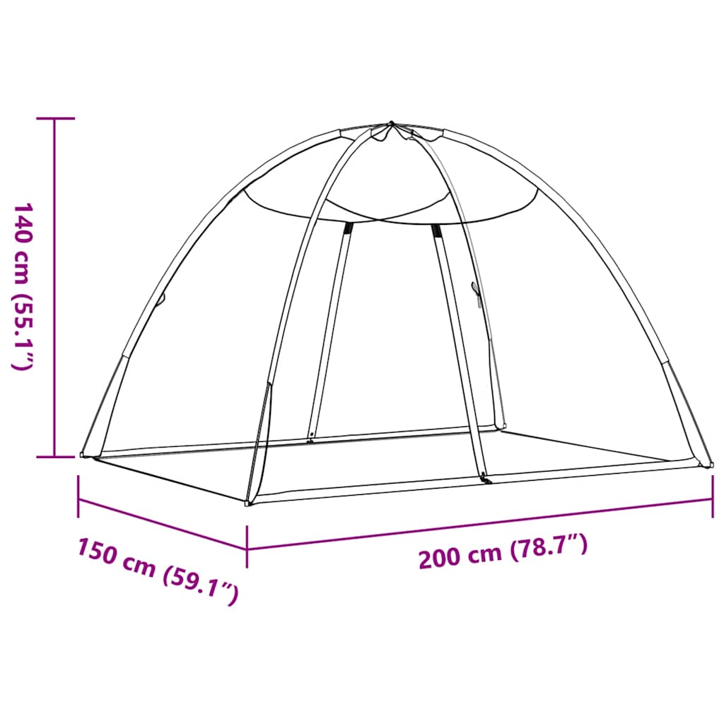 sääsevõrk Mongolia ustega 220 võrk valge 200x150x140 cm