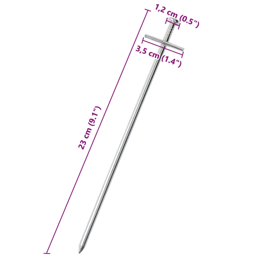 telgivaiad 24 tk, 23 cm Ø6 mm, tsingitud teras