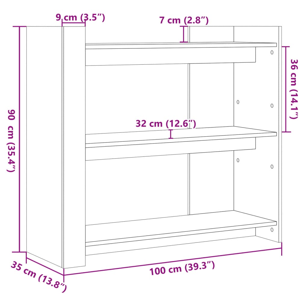 konsoollaud, pruun tamm, 100 x 35 x 90 cm, tehispuit