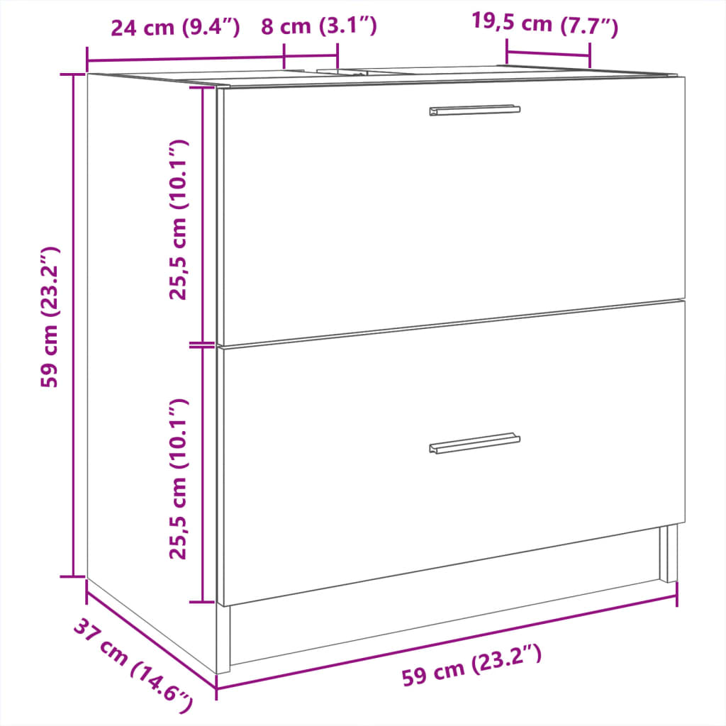 valamukapp, hall Sonoma tamm, 59x37x59 cm, tehispuit