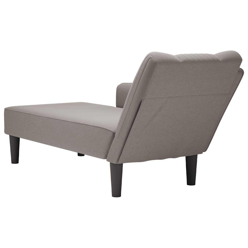 Chaise Lounge parema käetoe Taupe kangaga