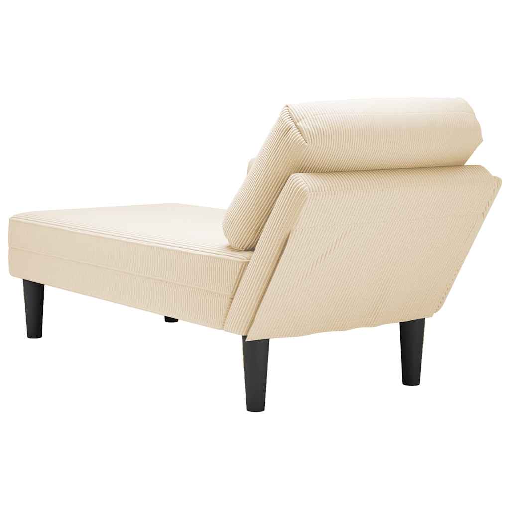 Chaise Lounge padjakreemiga velvetist kangaga