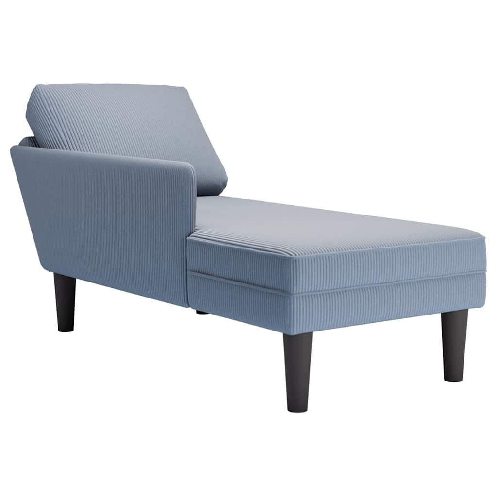 Chaise Lounge padja sinise velvetist kangaga