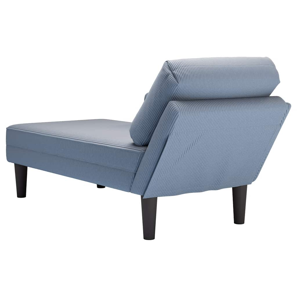 Chaise Lounge padja sinise velvetist kangaga