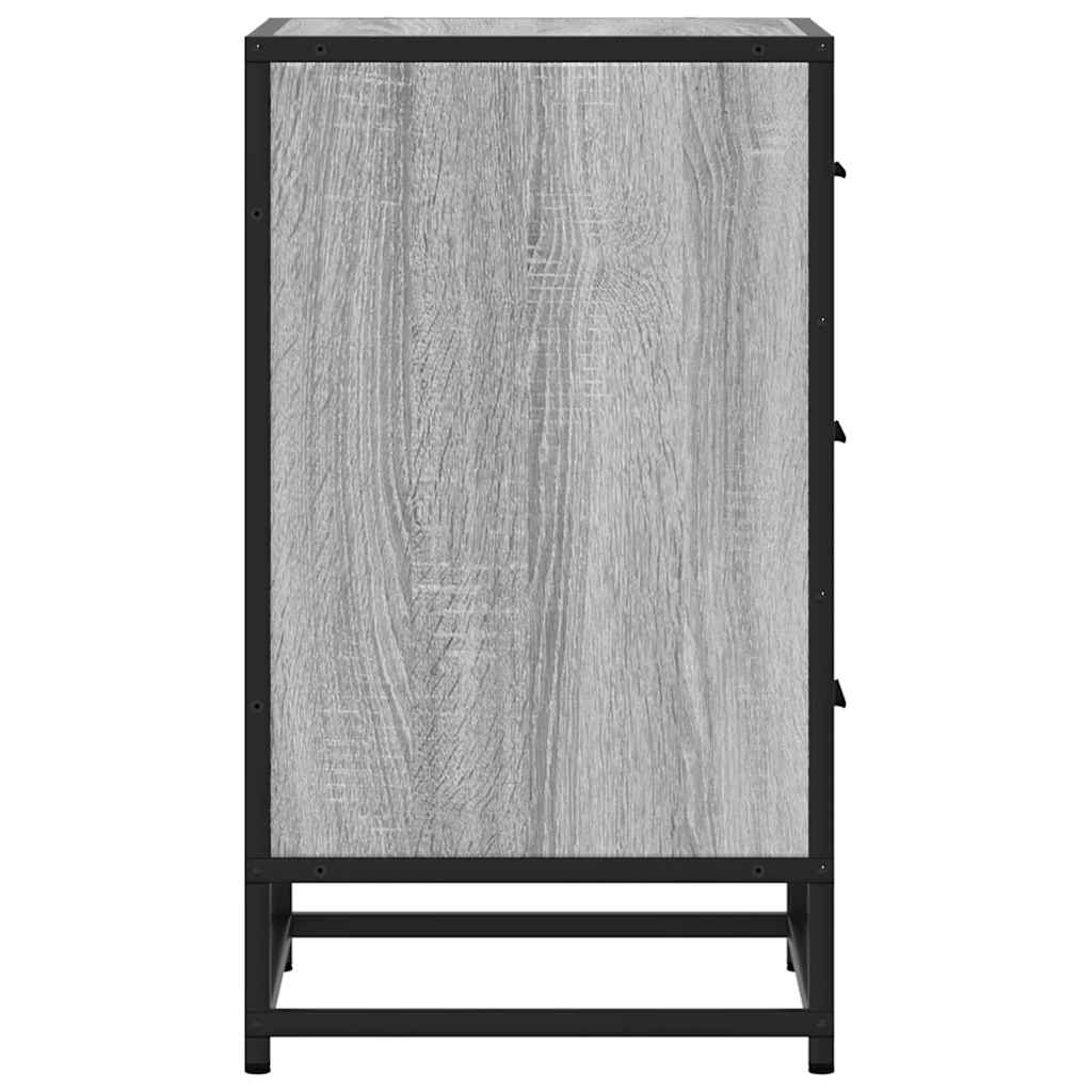 Прикроватная тумбочка Grey Sonoma 40x34,5x60 см Техническое дерево и металл