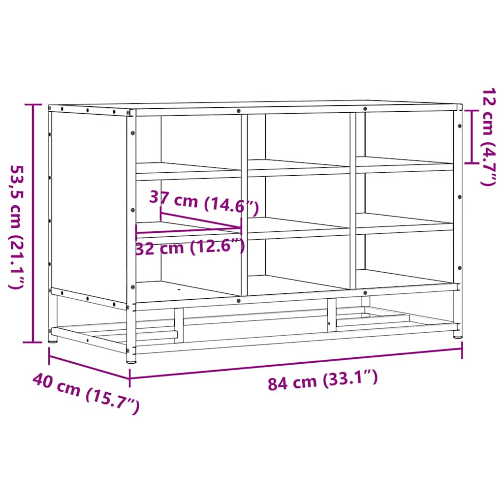 kingapink suitsutamm 84x40x53,5cm projekteeritud puit ja metall